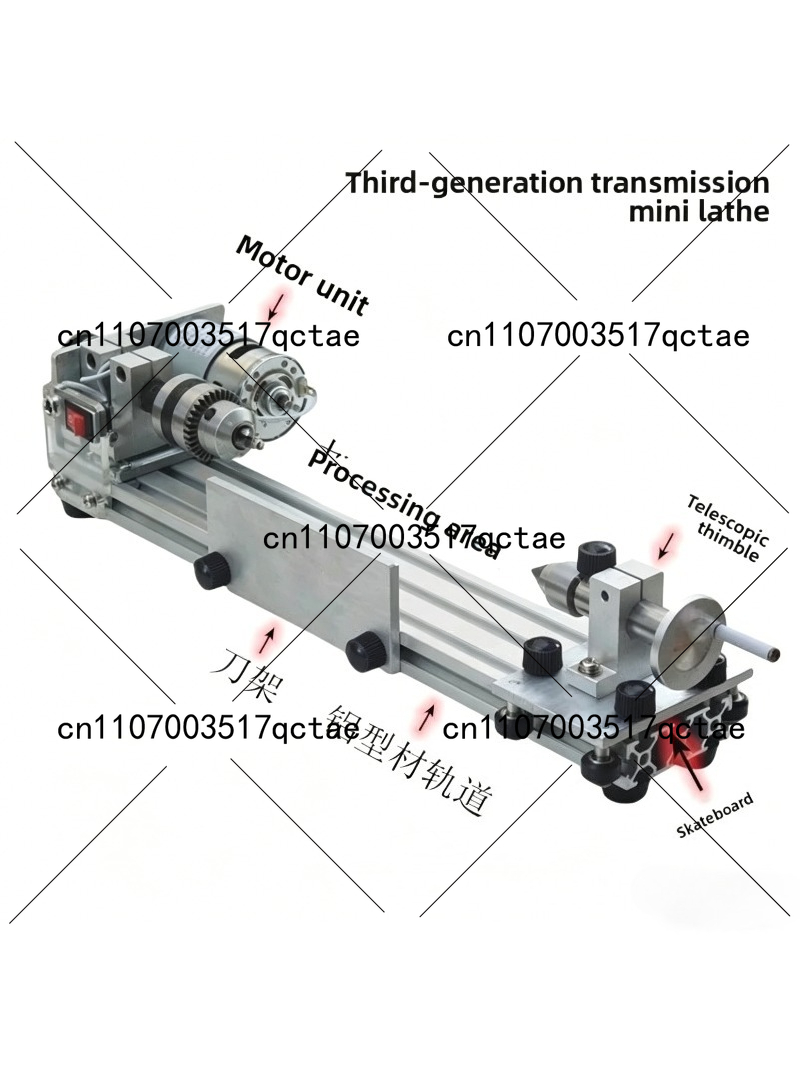 Woodworking Lathe - Çok Fonksiyonlu Mikro Torna Ayarlanabilir Mini