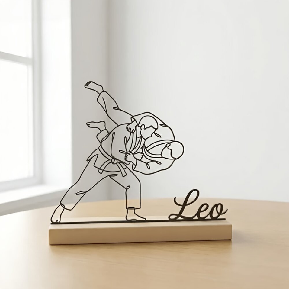 Woodworking Laser - Özel Olarak Kazınmış Judo Dövüş Sanatları
