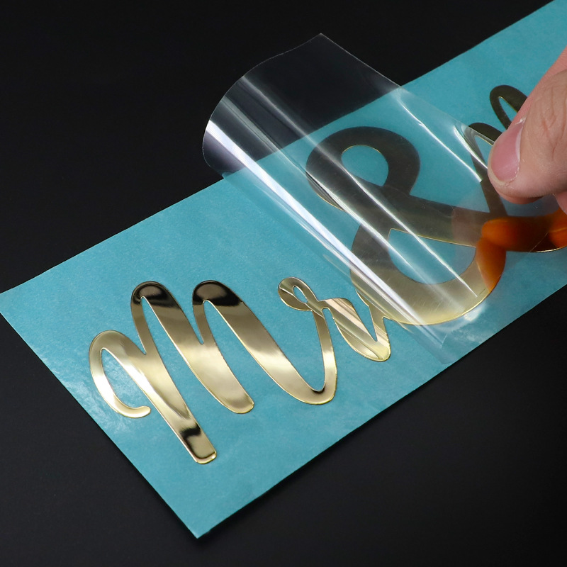 Woodworking Logos - Kişisel Logo Baskı Metal 3D Altın