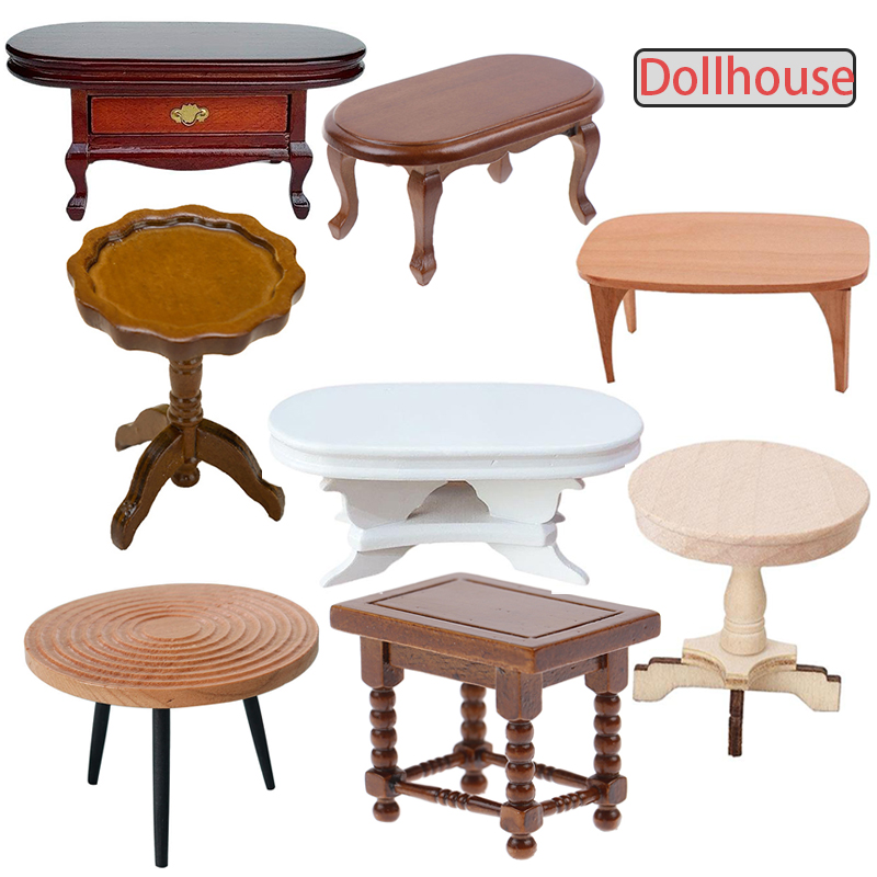 Woodworking Diy - 1:12 Ölçekli Dollhouse Minyatür Yuvarlak Masa