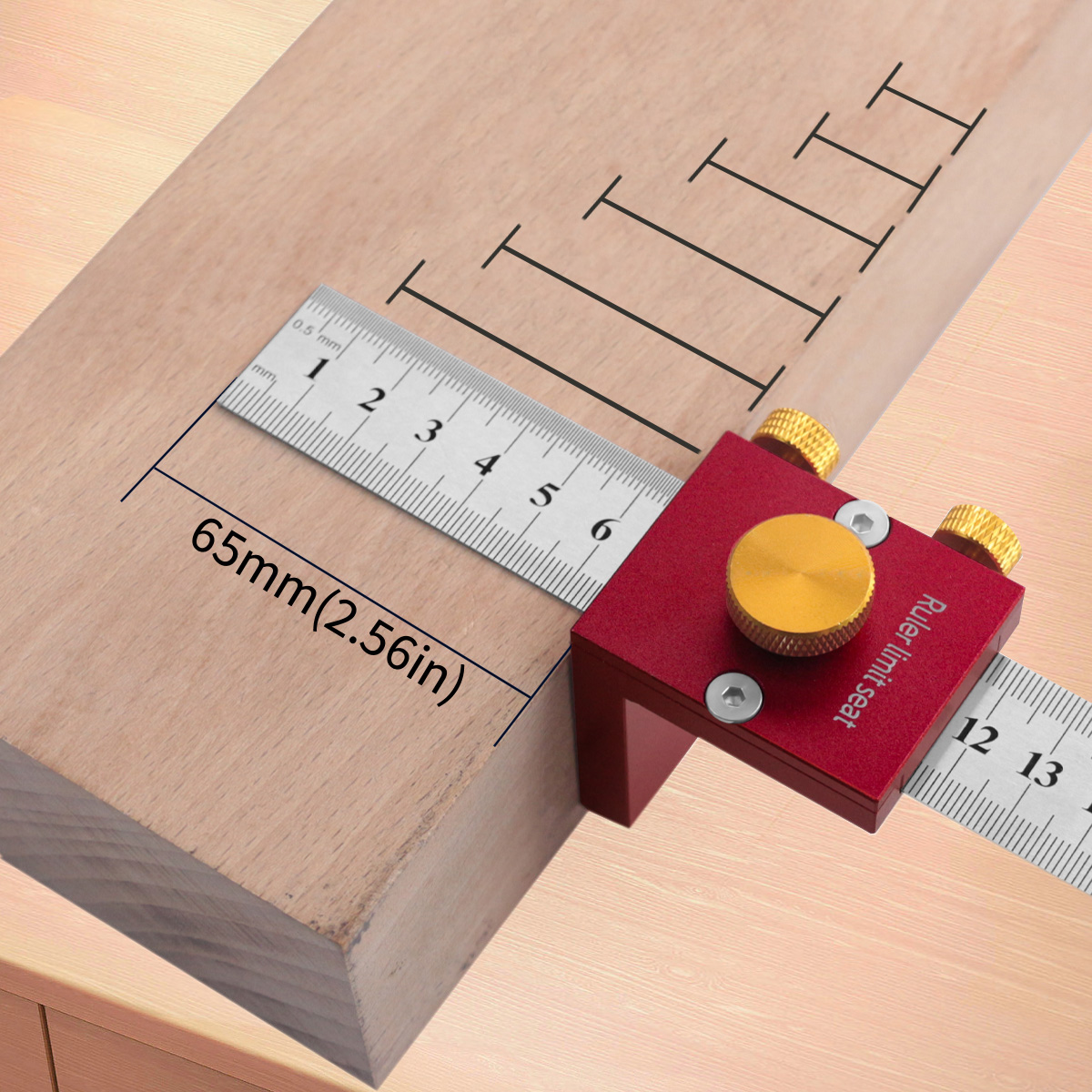 Woodworking Marking Gauge - 30 cm/12 Inç Kazıma Cetvel 90