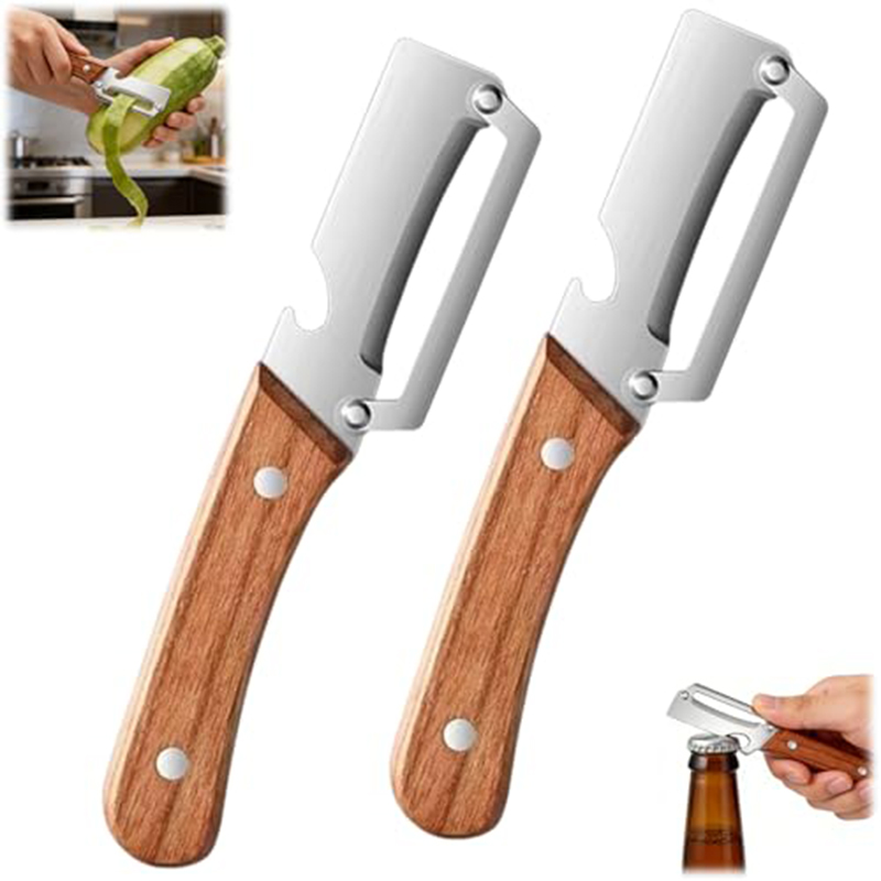 Woodworking Hobbies - Paslanmaz Çelik Mutfak Soyacağı, Ahşap Saplı
