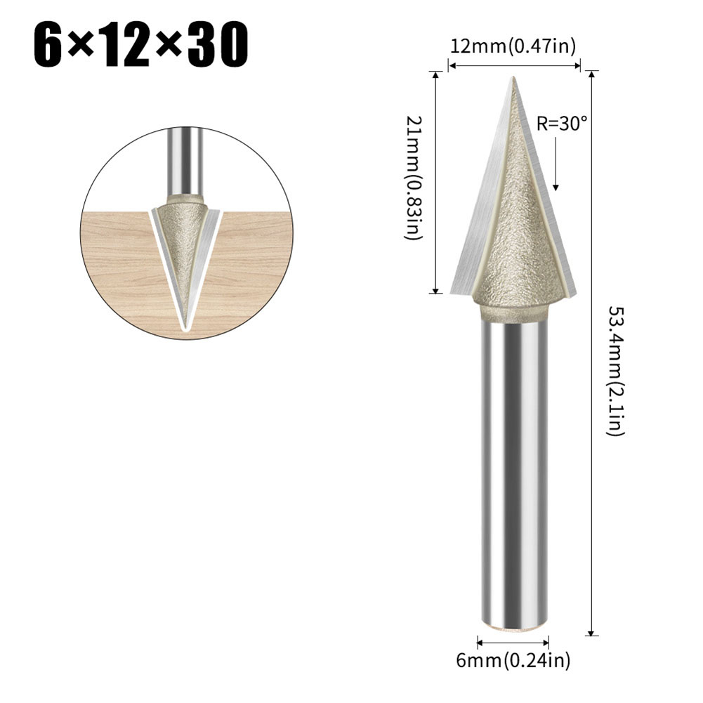 Woodworking Or Woodworking - Karbür V Uçlu 30 Derece V