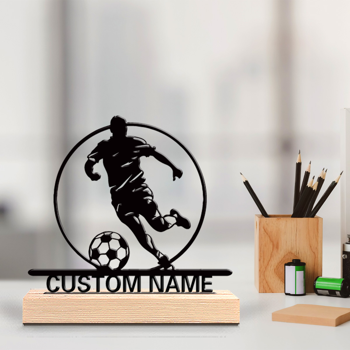 İsme Özel Metal Futbolcu Heyke - Woodworking Laser incelemesi ve fiyatı