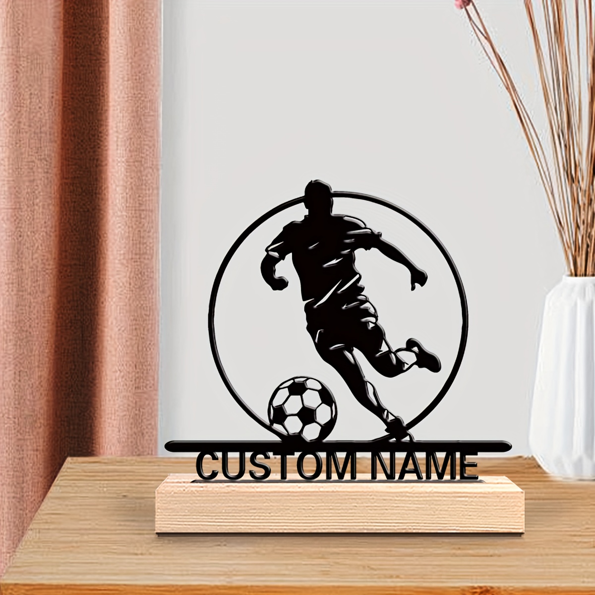 İsme Özel Metal Futbolcu Heyke - Woodworking Laser incelemesi ve fiyatı