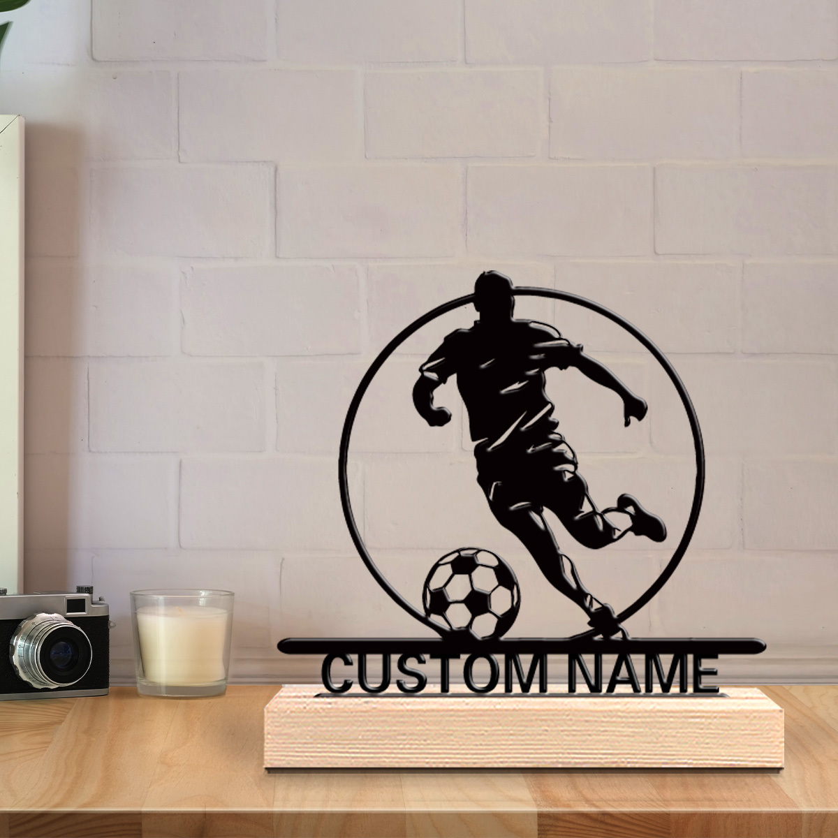 İsme Özel Metal Futbolcu Heyke - Woodworking Laser incelemesi ve fiyatı